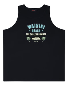 Espionage Waikiki Print Vest Navy